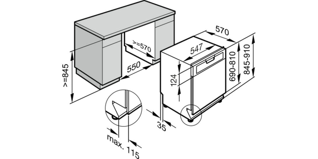 Miele Geschirrspüler G 3725-55 SCi Integrierter Geschirrspüler XXL