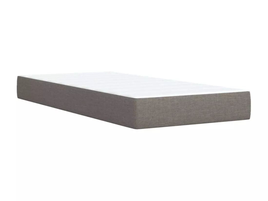 Sommier à lattes de lit avec matelas Taupe 90x190 cm Tissu