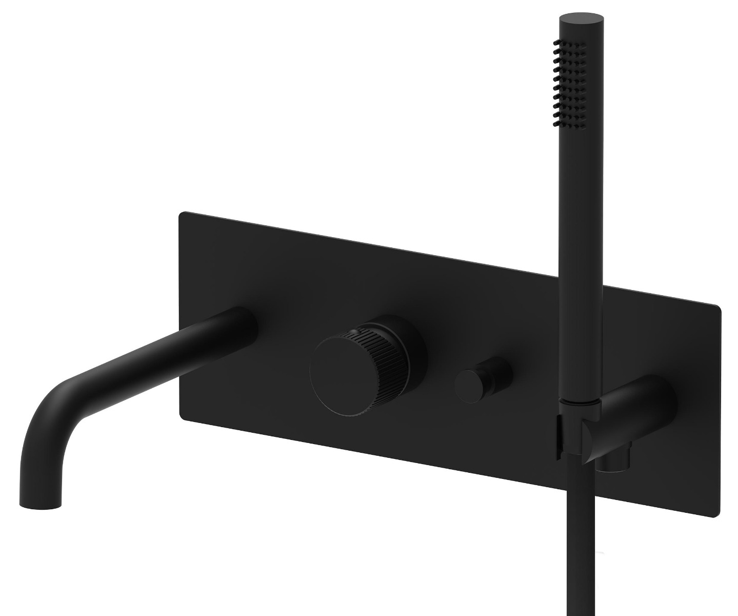 Paffoni Jo inbouw badkraan met handdouche zwart mat