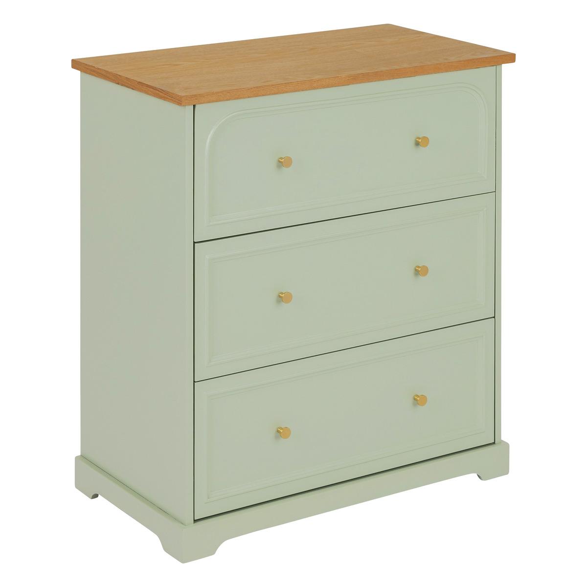 COMMODE 3 TIROIRS MOHEA CELADON