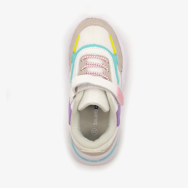 Blue Box meisjes dad sneakers beige met lichtjes