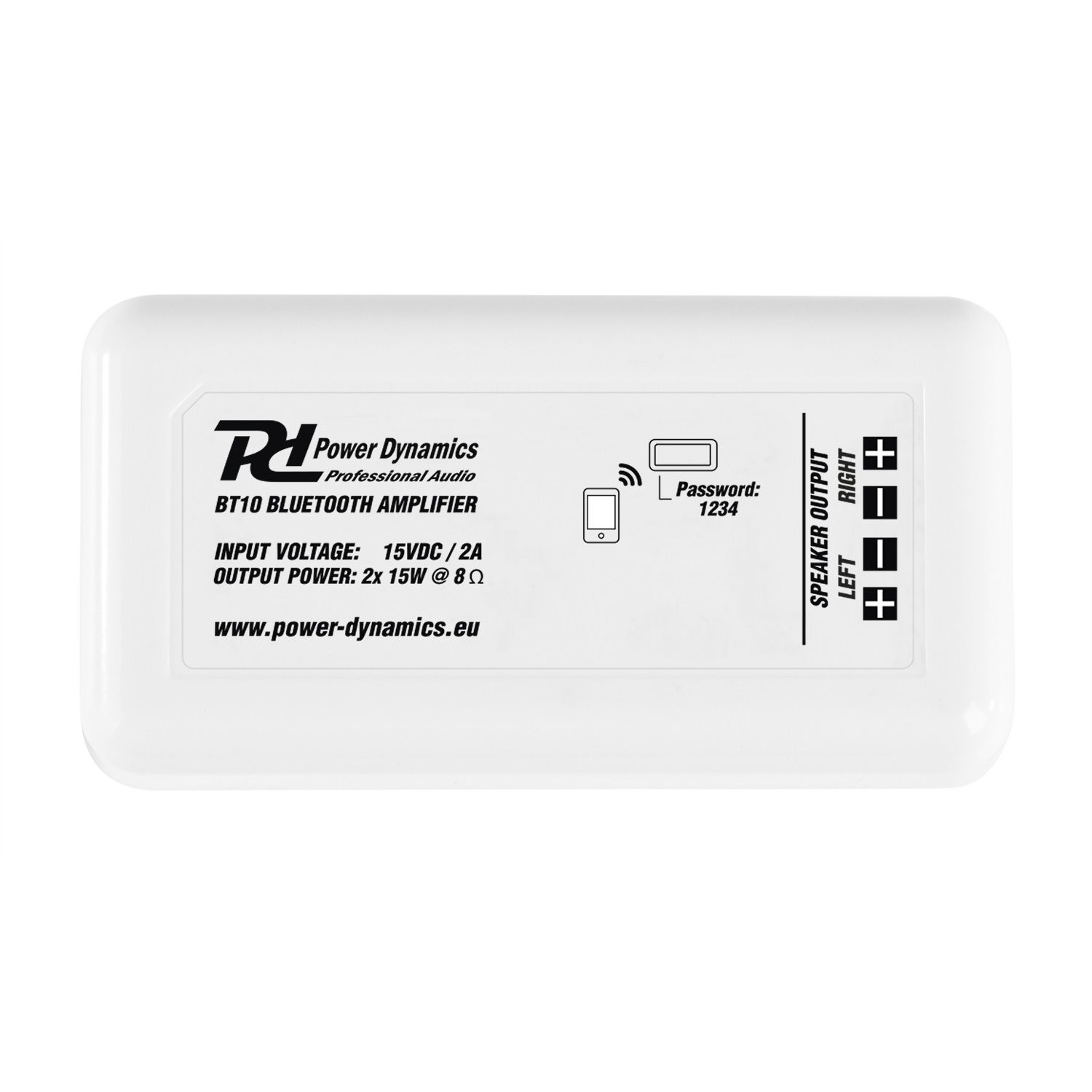 Power Dynamics BT10 Bluetooth audio versterker