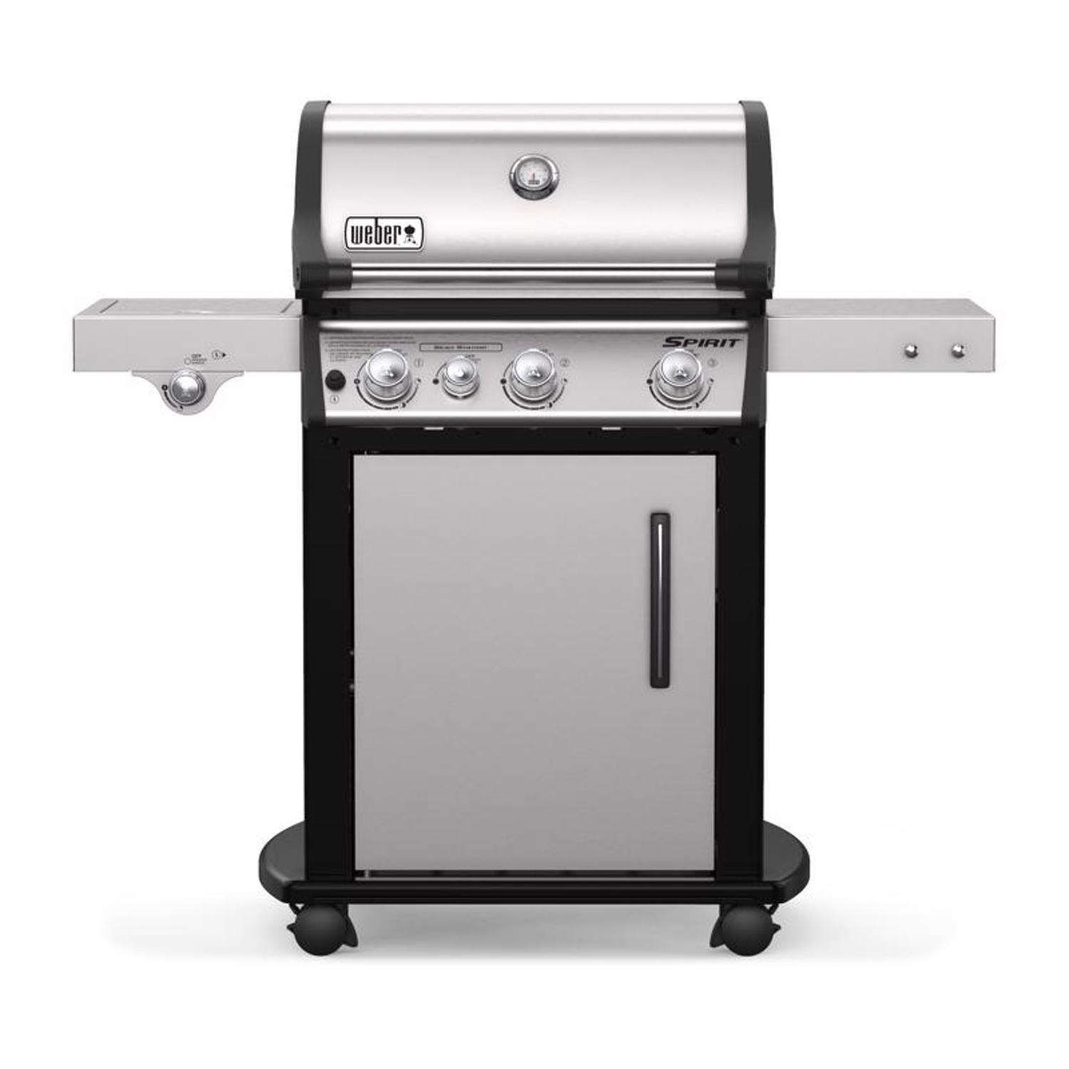 Churrasqueira a gás propano Weber Spirit SP-335 com 3 queimadores e aço inoxidável.