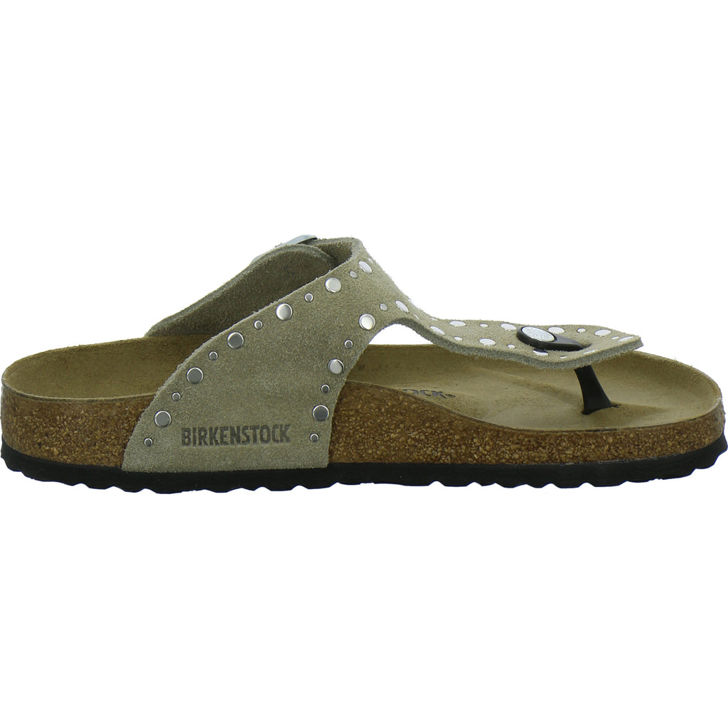 Birkenstock Pantoletten Damen Gizeh Rivet taupe