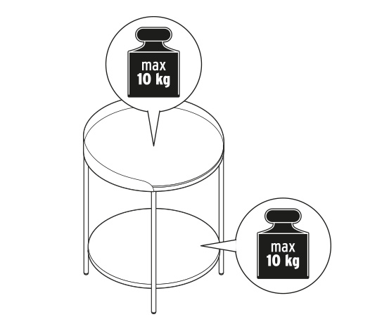 Beistelltisch mit Keramik-Tischplatte in Mamoroptik