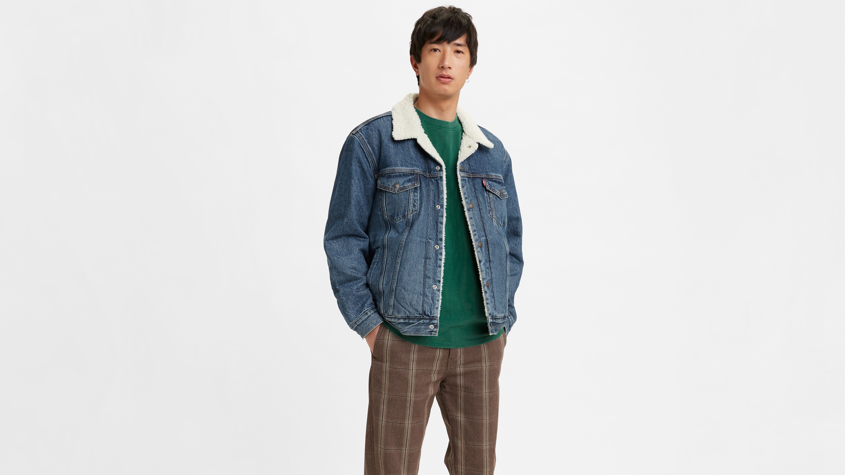 Veste Sherpa Trucker Type III - Television Sherpa Trucker - Bleu