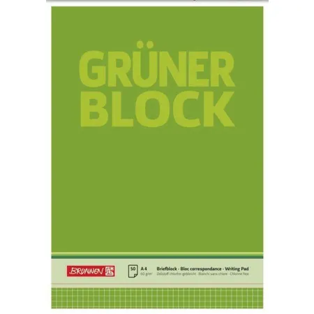 BRUNNEN Der grüne Block A4, kariert, 50 Blatt