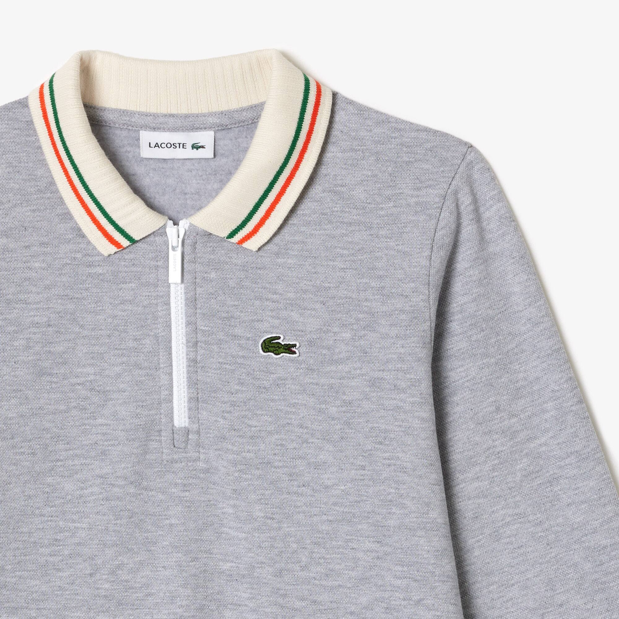 Polokleid aus Bouclette-Piqué Hosen & Kleider - Grau - Lacoste - Mädchen