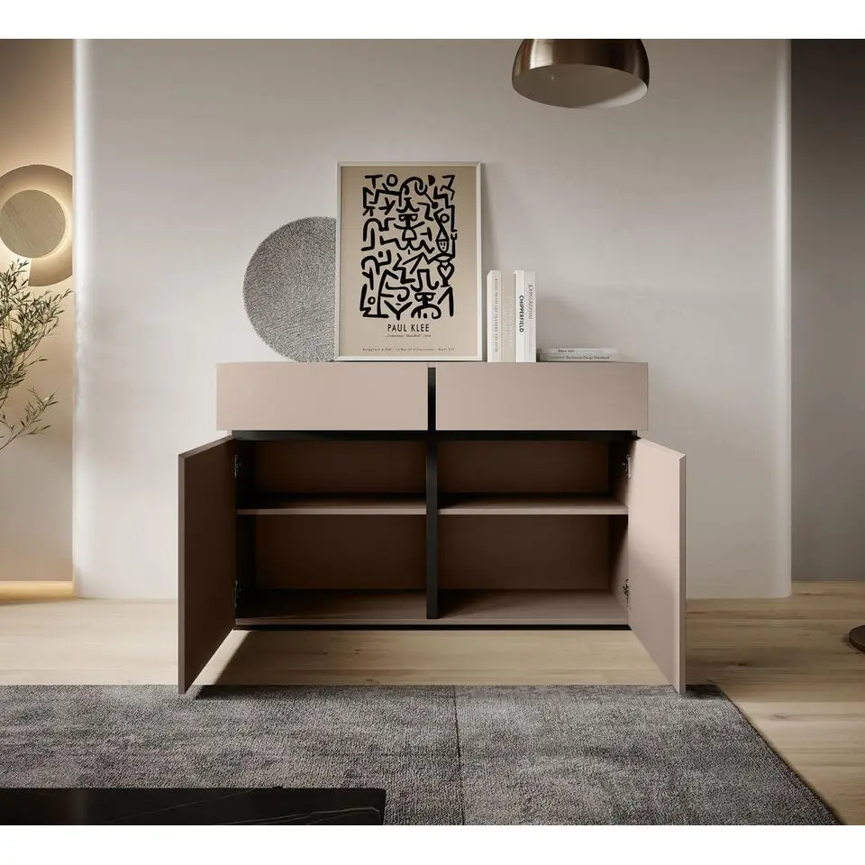 Meubella - Dressoir Cainan - Beige - 119 cm
