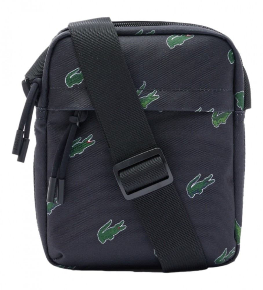 Bolsa de ombro vertical para câmera Lacoste, azul marinho escuro