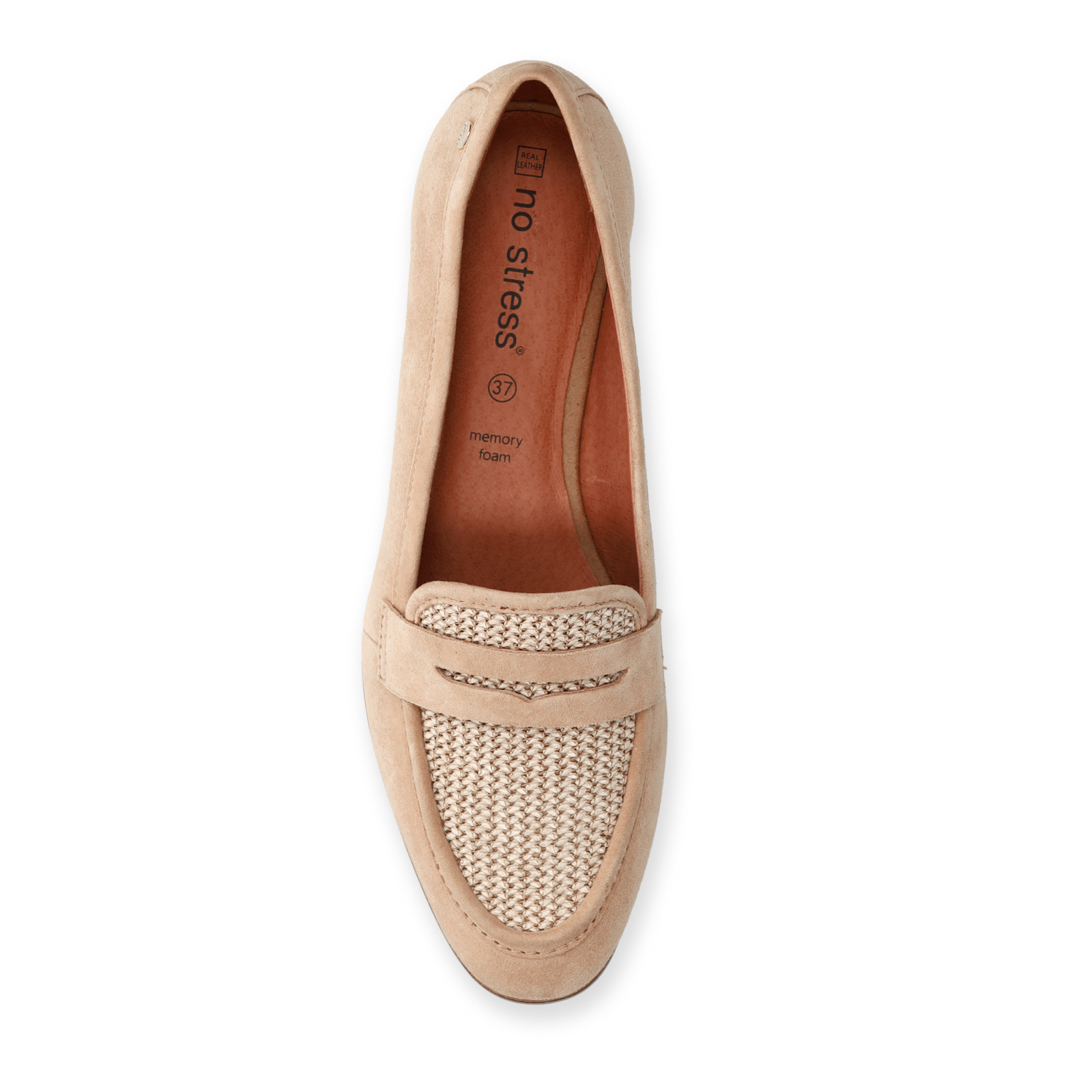 Beige suède loafers