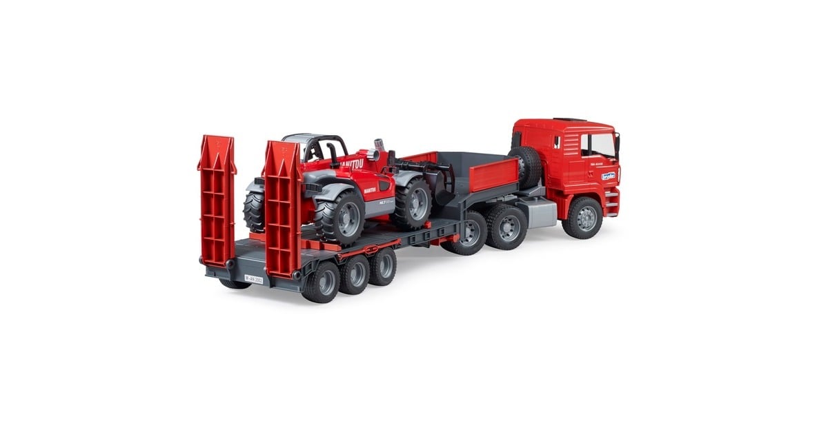 bruderMAN TGA dieplader met Manitou MLT633 verreiker  Modelvoertuig  (02774)
