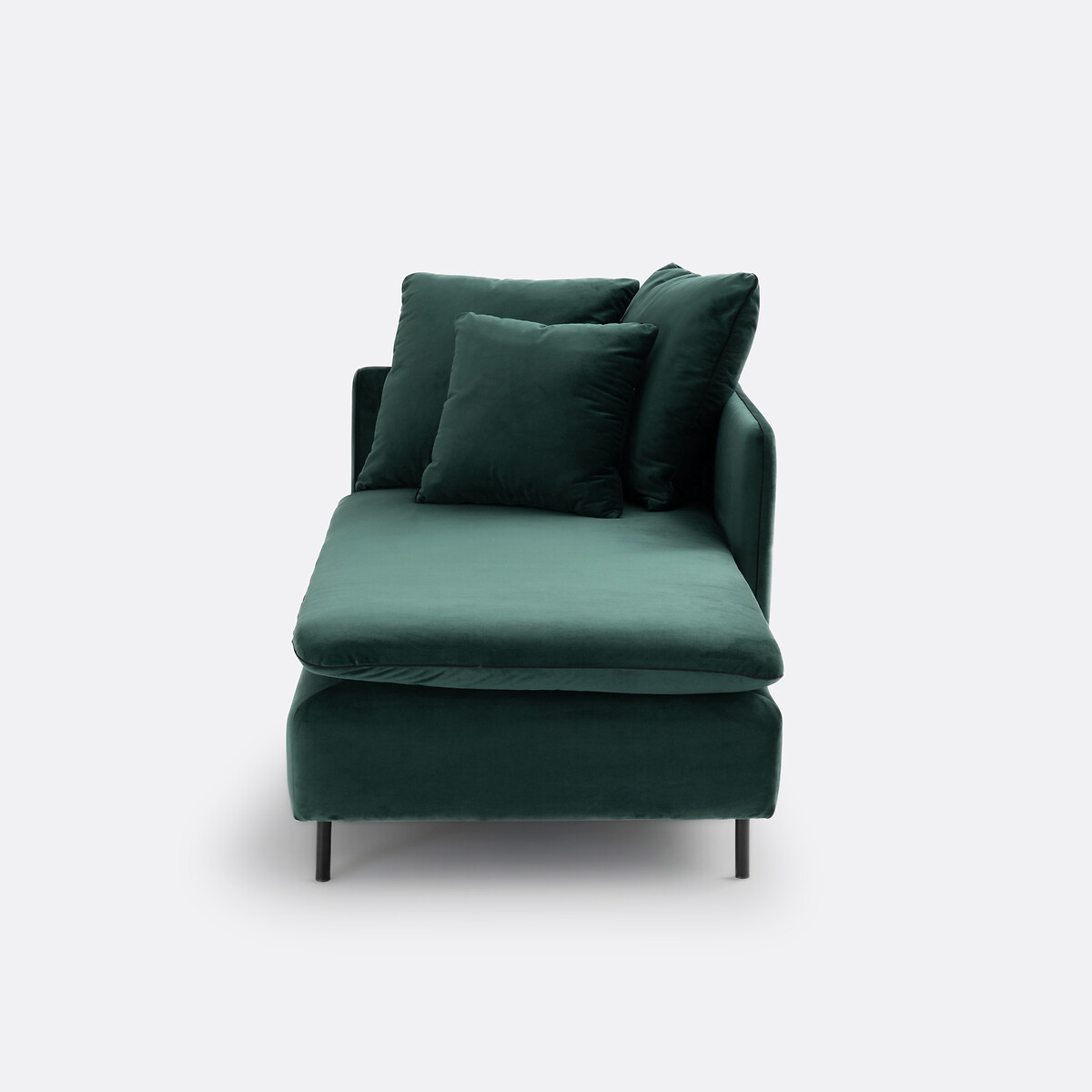 LA REDOUTE INTERIEURS<br>Cadeira longa, conversível, veludo D179 cm, Ivete
