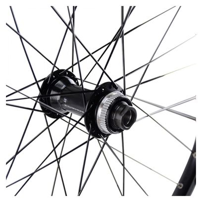 ROUE 275  VTT AVANT JANTE ALU KLIXX TUBELESS READY NOIRE FREIN DISQUE CENTERLOCK MOYEU SHIMANO MT400 BOOST TX15 110mm (584X23) .
