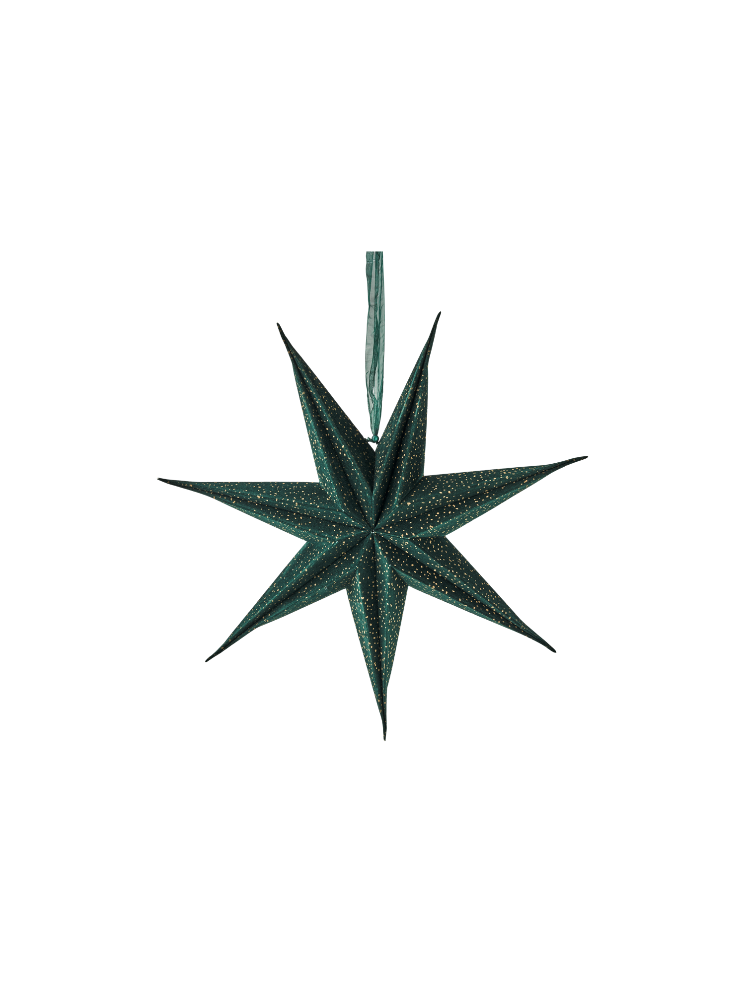 Velourstjerne Ø45 | Papir. Ø45 cm. | Dark Green