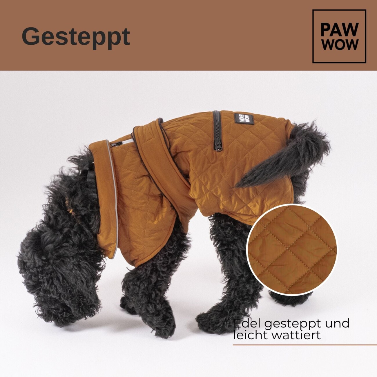 PAW WOW Hundejacke FRITZ Braun S