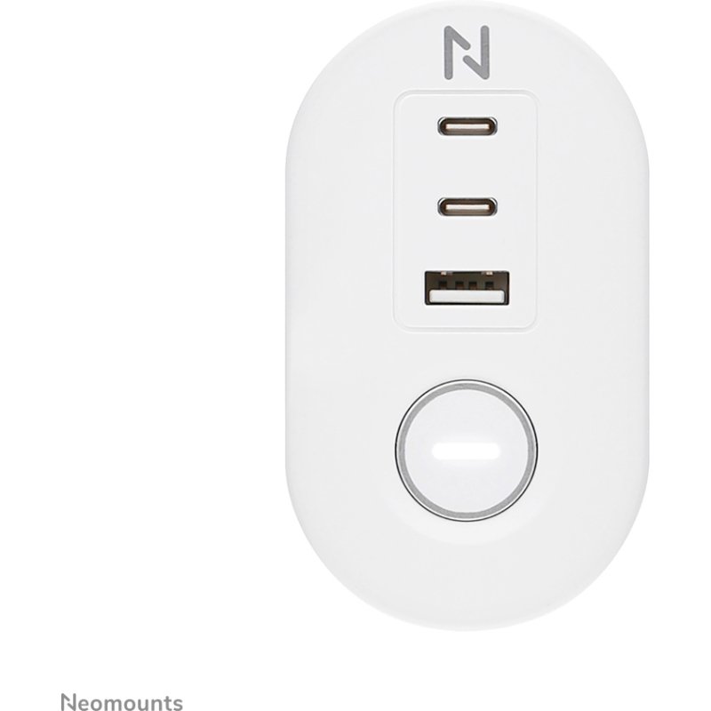 Neomounts DS22-840WH6 Multiprise de bureau avec pince et ports USB-C et USB-A - charge rapide