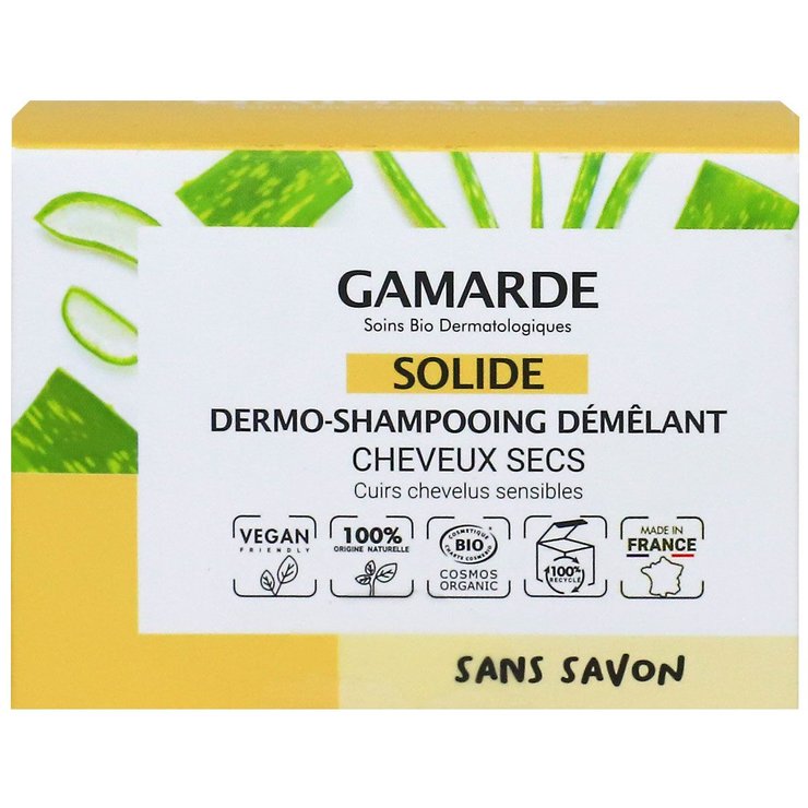 Dermo-shampoing démêlant solide cheveux secs 98ml