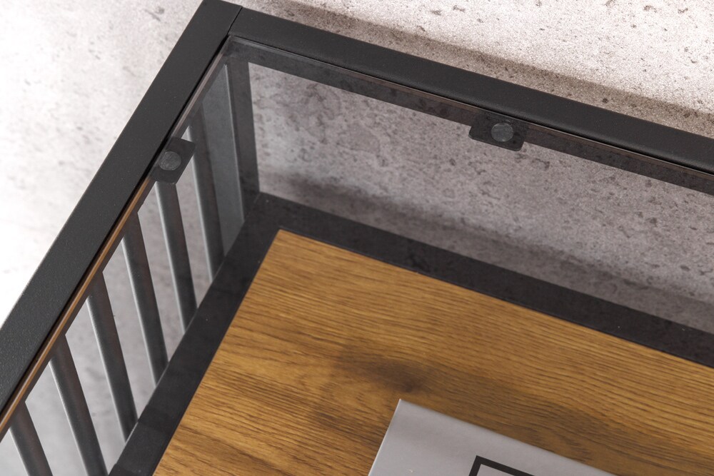 riess-ambiente Konsolentisch ARCHITECTURE - 120cm schwarz Wildeiche Rauchglas