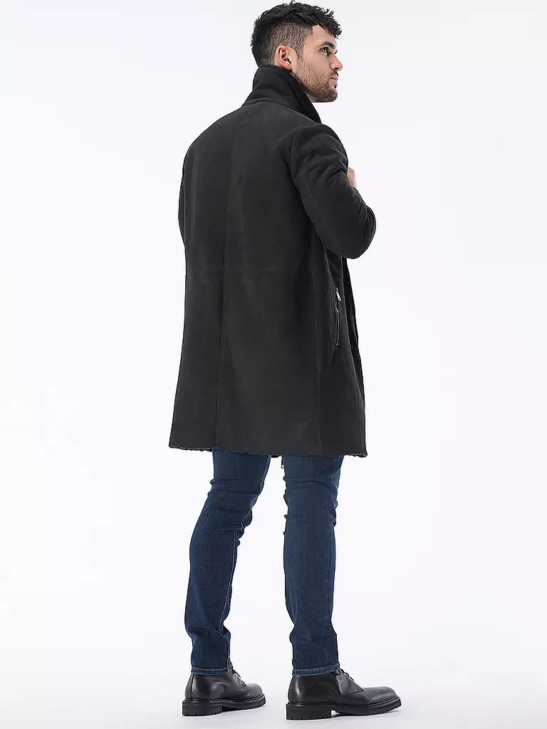 GIORGIO BRATO Lederjacke grau