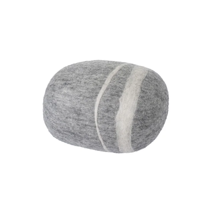 myfelt - Kieselstein Pouf Carl M, hellgrau meliert