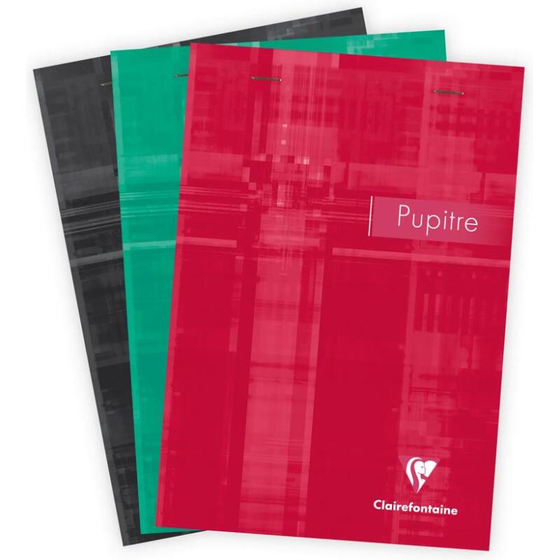Bloc Pupitre agrafé en-tête A5 80 feuilles détachables petits carreaux Couleur aléatoire - Assortis