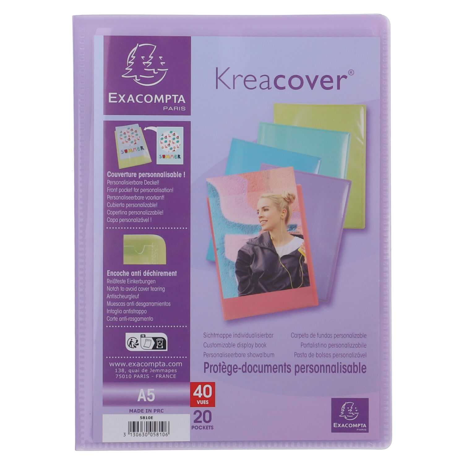 Sichtmappe A5 PP Kreacover 20 Hüllen