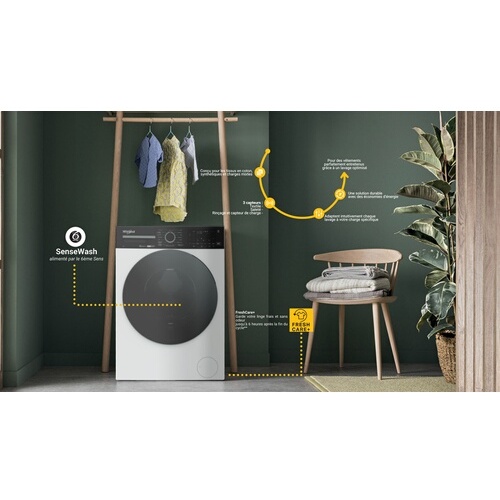 Lave-linge hublot Whirlpool W0M011WADSFR SENSE WASH