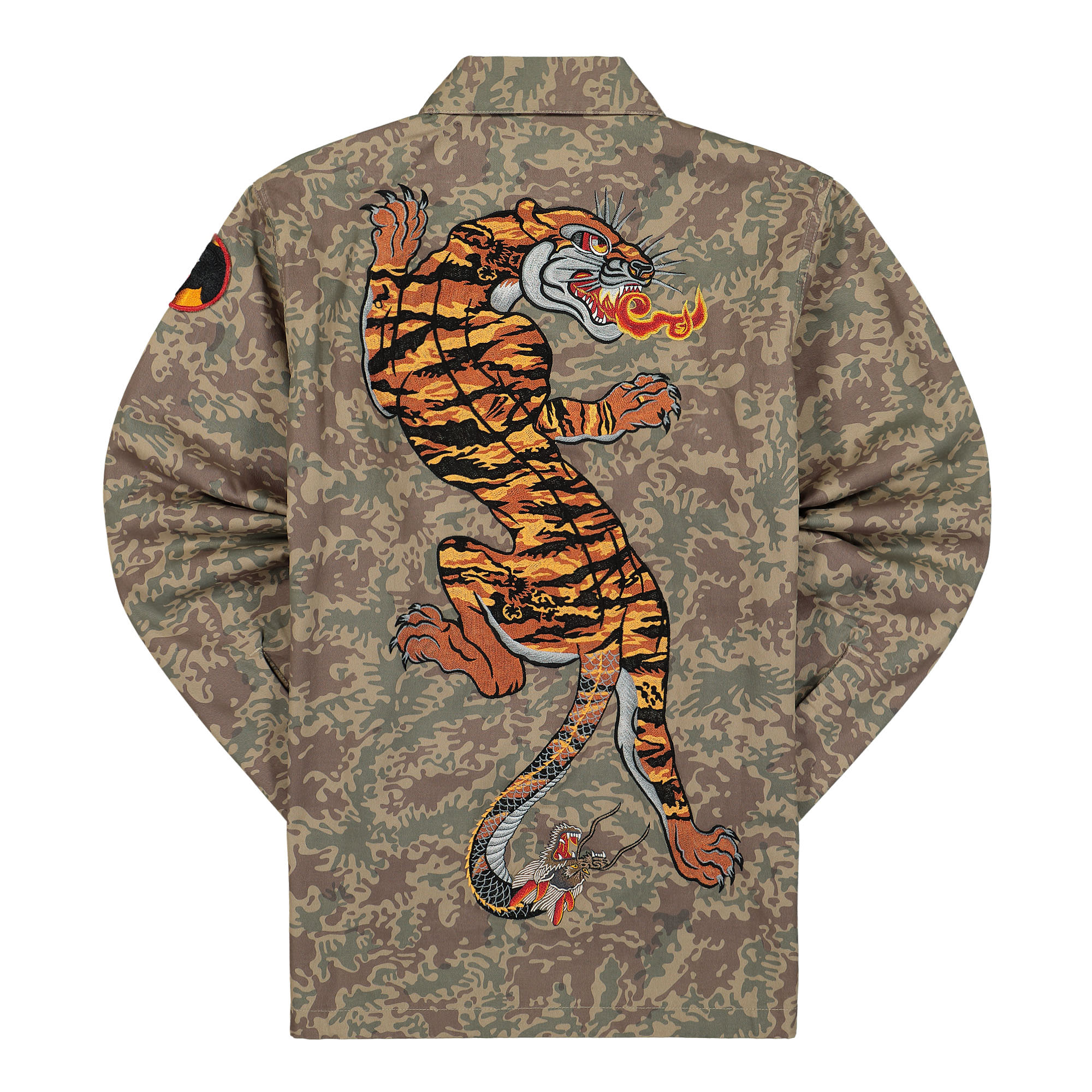 Maharishi<br>Camo Tiger Embroidered Shirt