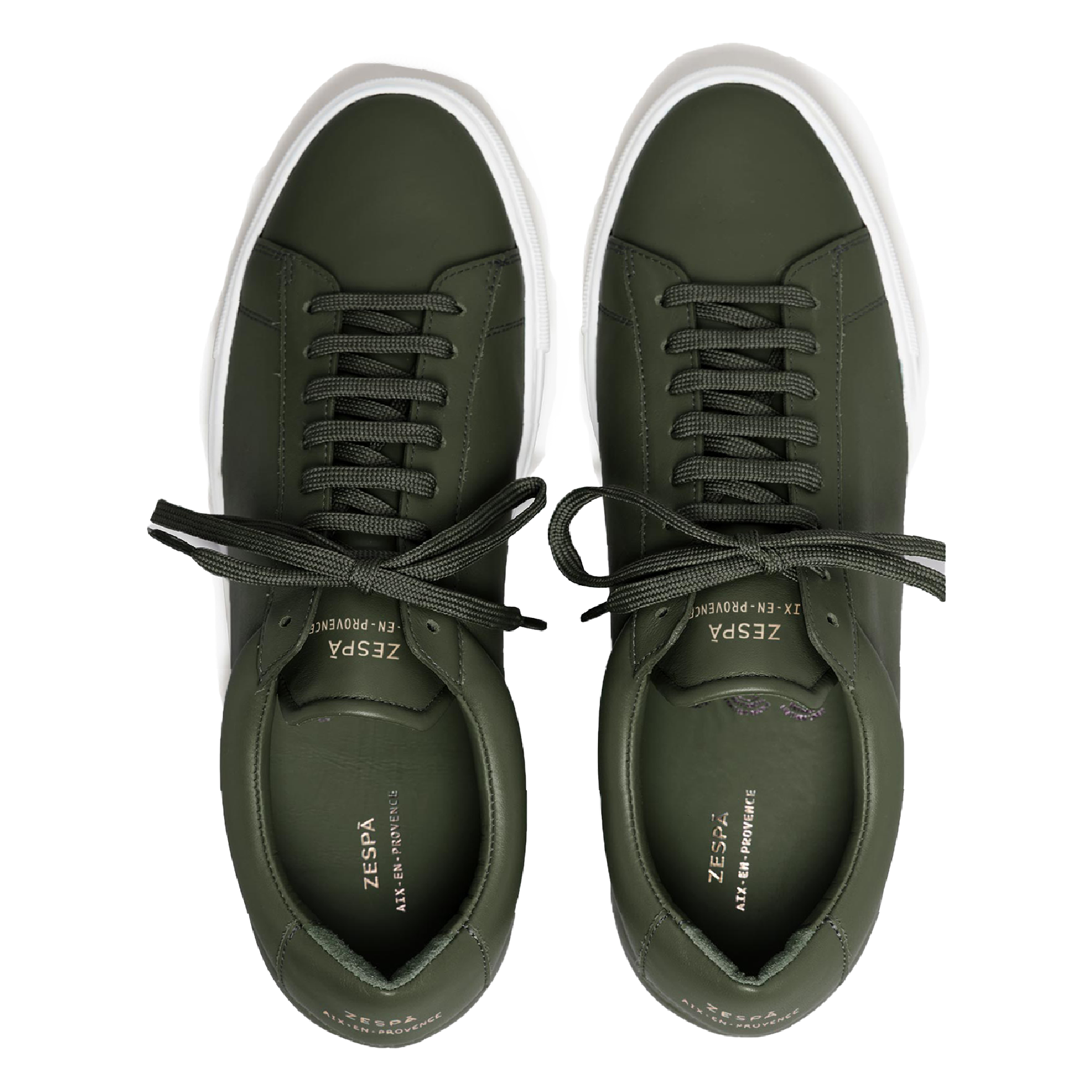 Baskets basses en cuir | Vert