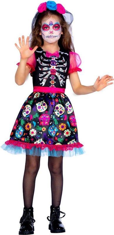 Coco Skelet - Carnavalsjurk - Kleurrijk - Meisje - Halloween