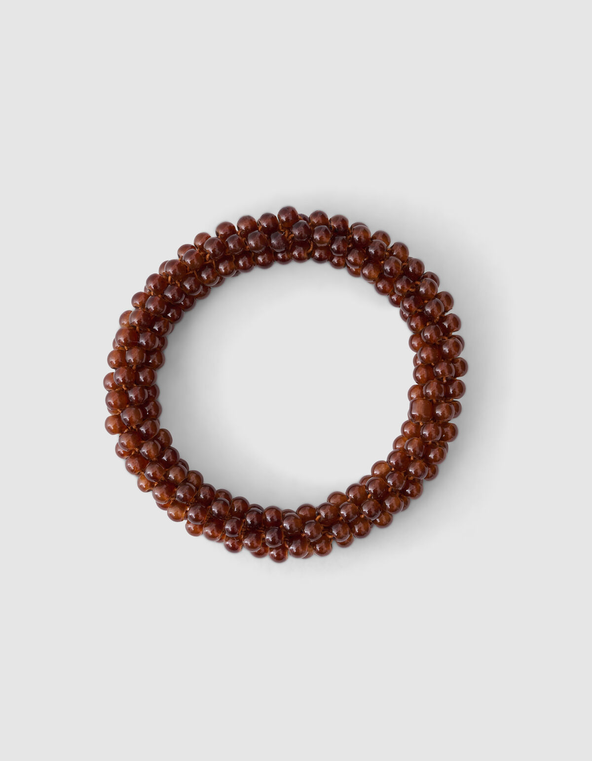 Beaded Armband Donkerbruin