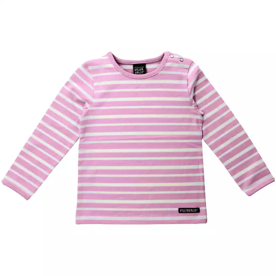 Villervalla Shirt Langarm Stripes flamingo