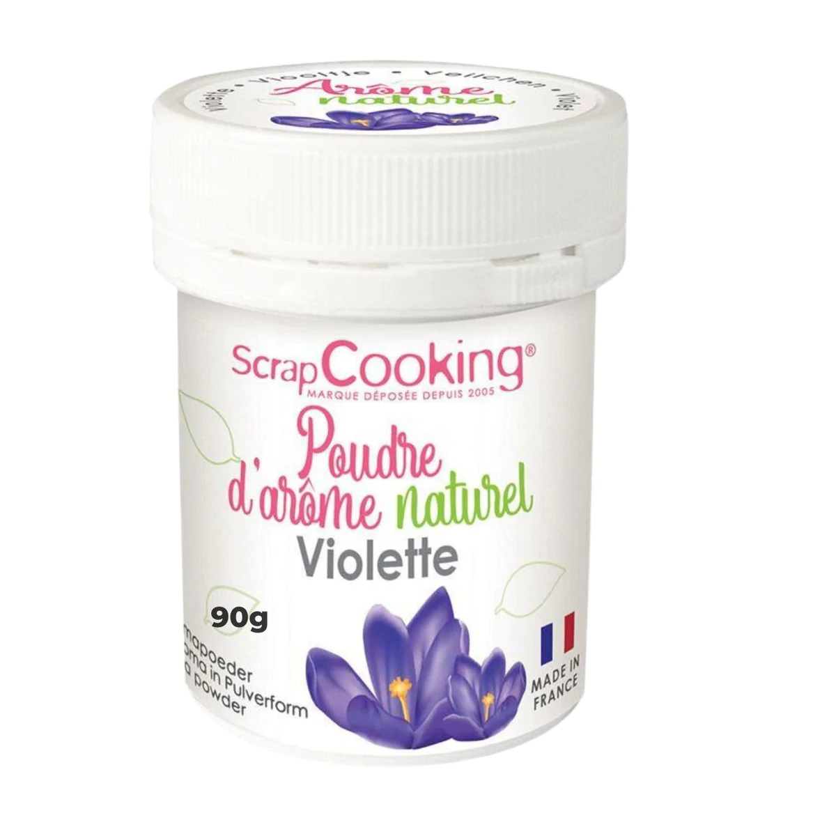 Arôme alimentaire naturel en poudre 90 g - violette Scrapcooking