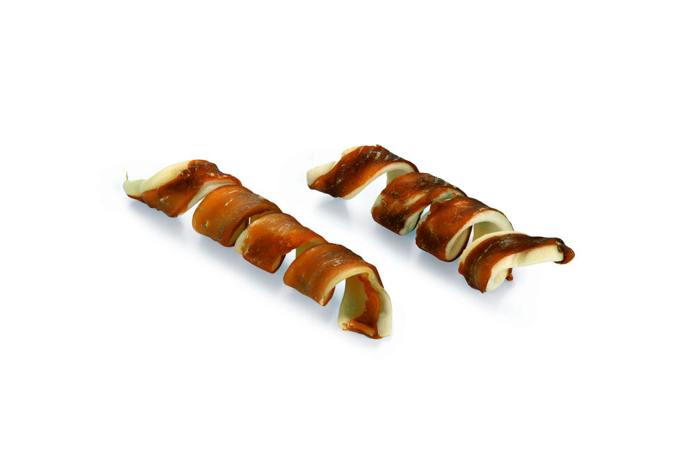Beeztees Kauwtwister - Hondensnack - 2 Stuks - eend, rund - S