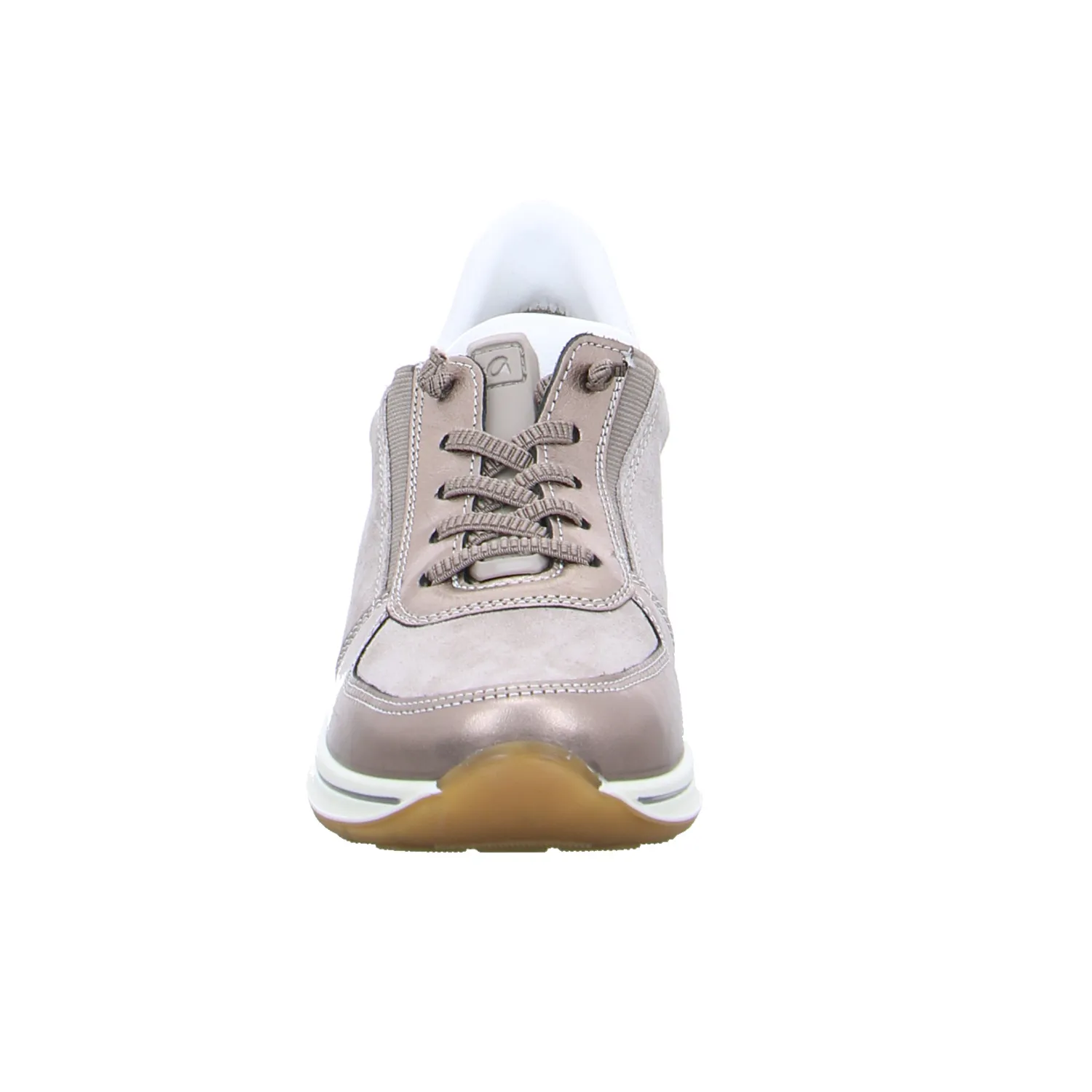 ARA Comfort-Schnürer Beige Leder  mit Wechselfussbett