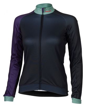 Maillot Manches Longues XLC JE-S18 Bleu Foncé Vert Lilas