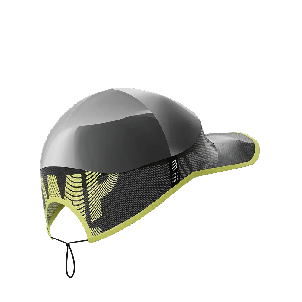 Compressport Pro Racing Cap Zwart/Wit/Geel