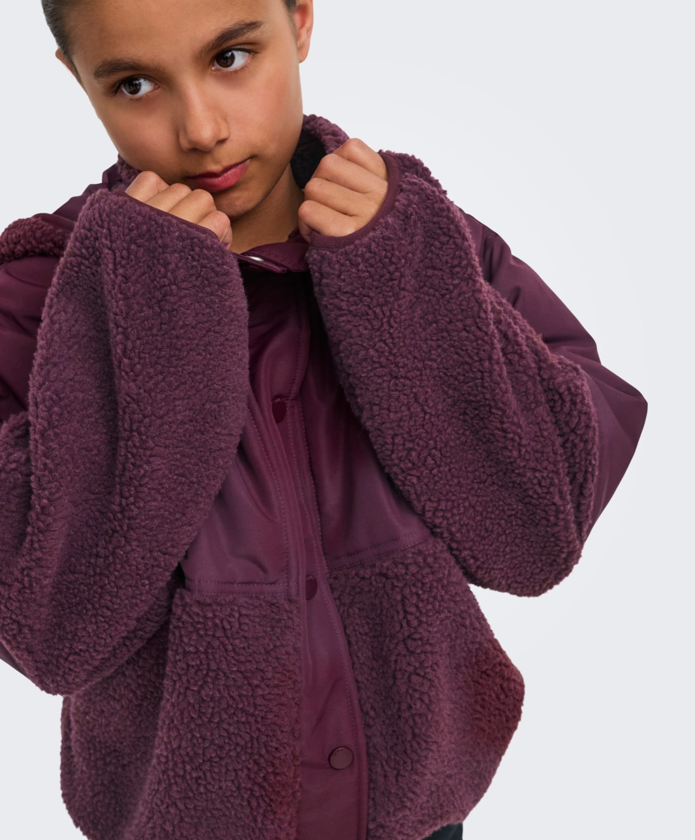Only Meisjes jas bordeaux