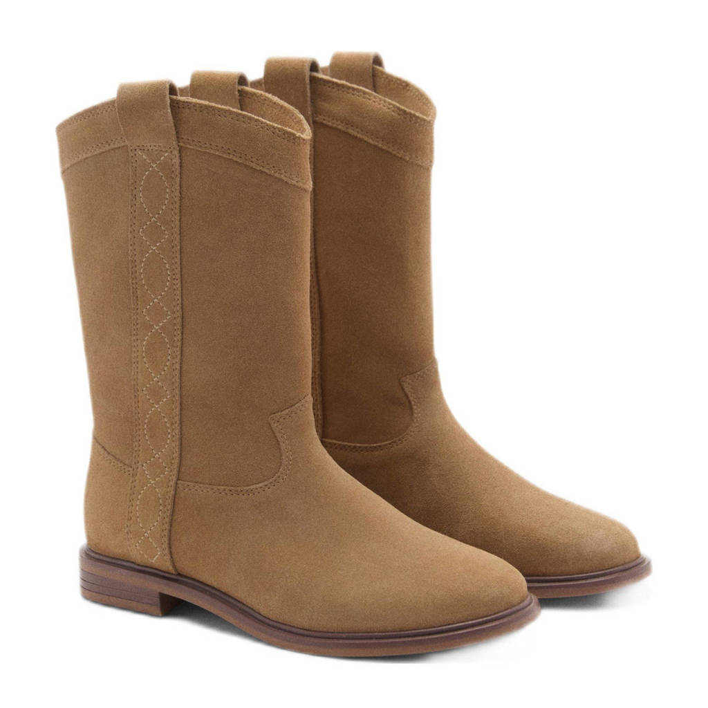 Mango Kids suède laarzen beige