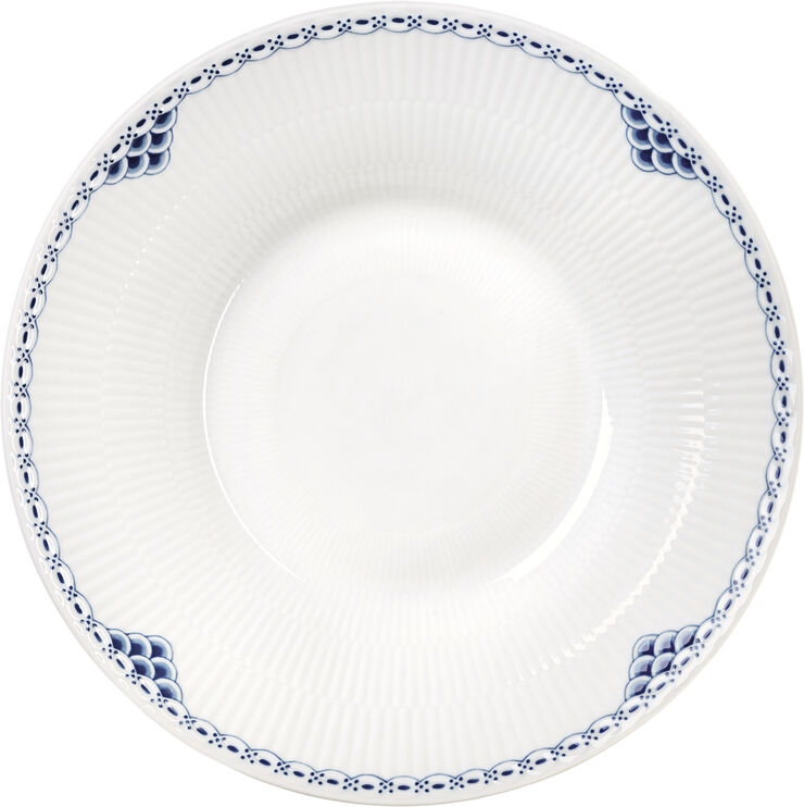Royal Copenhagen PRINSESSE DYB TALLERKEN, 24 CM Hvid