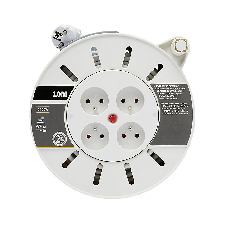 Enrouleur ménager Diall HO5VVF 3G1mm² 10m