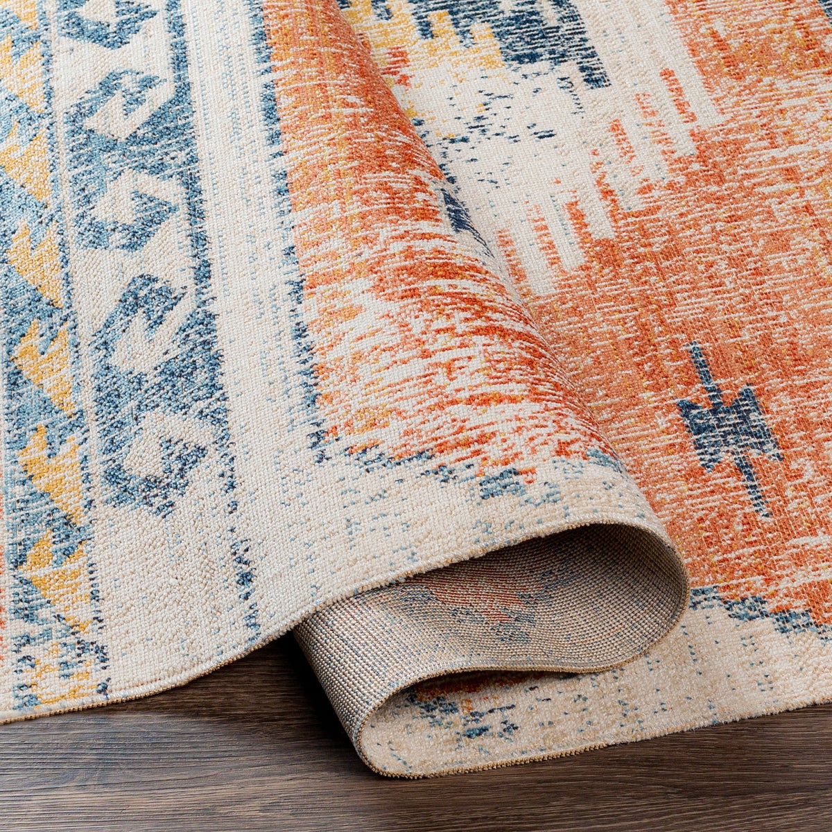 Binnen-/buitentapijt rood/blauw 200x275 cm NAWEL