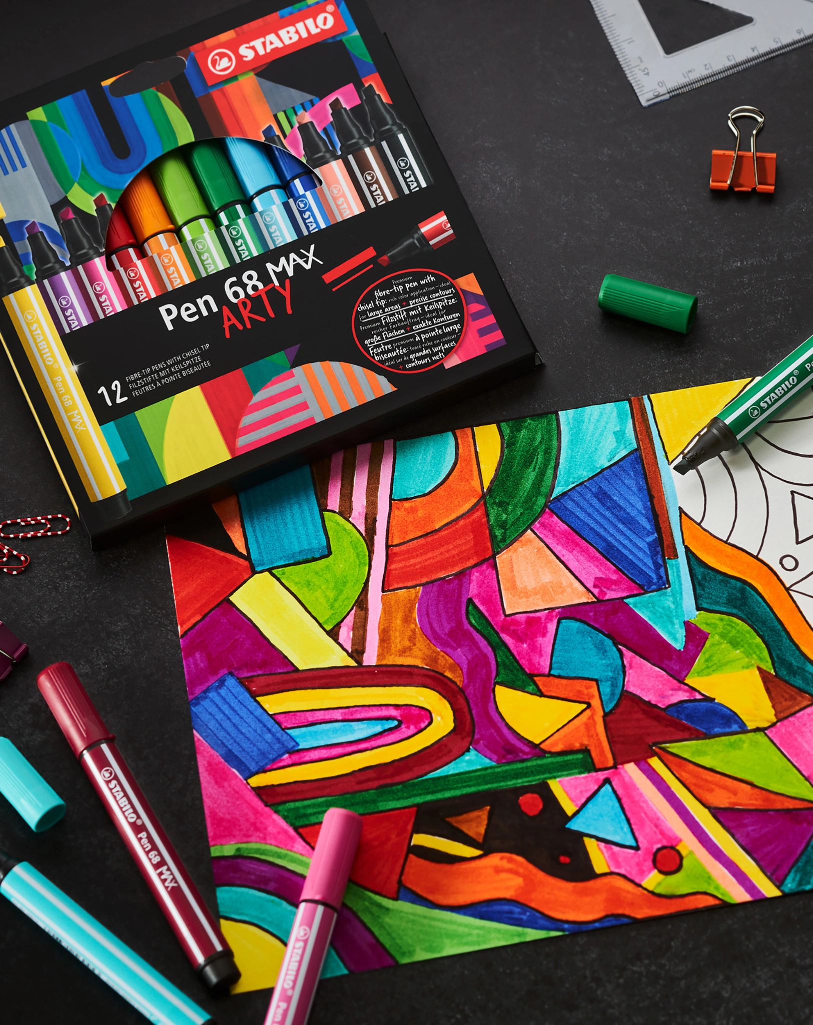 Filzstift STABILO® Pen 68 MAX ARTY 24er-Pack