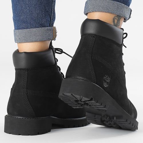 Boots Femme 6 Inch Waterproof Premium 12907 Black Nubuck
