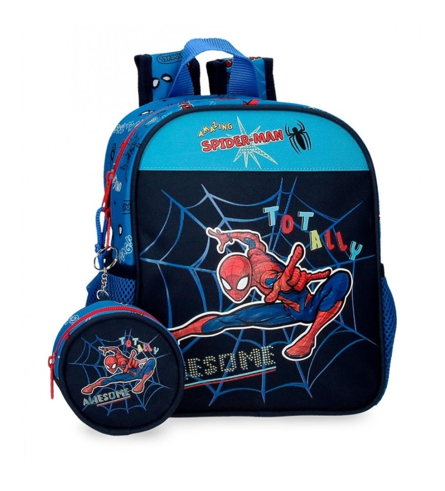 Joumma Bags Mochila Preescolar Spiderman Totally awesome adaptable a carro azul