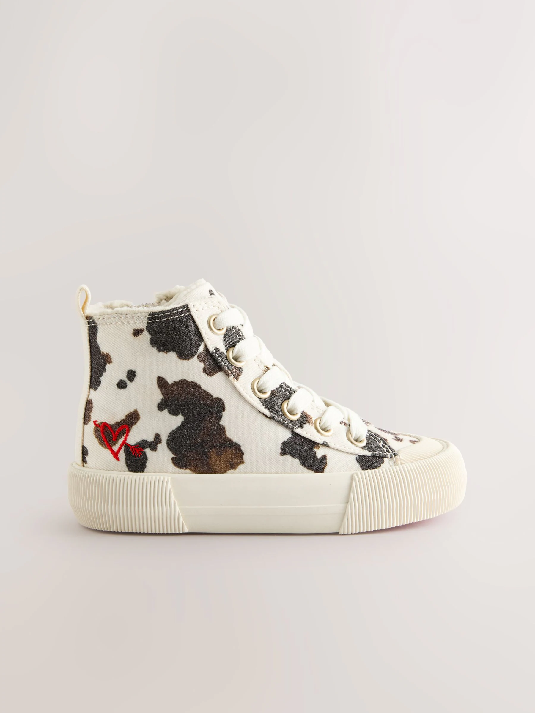 Koeienprint - Hoge sneakers