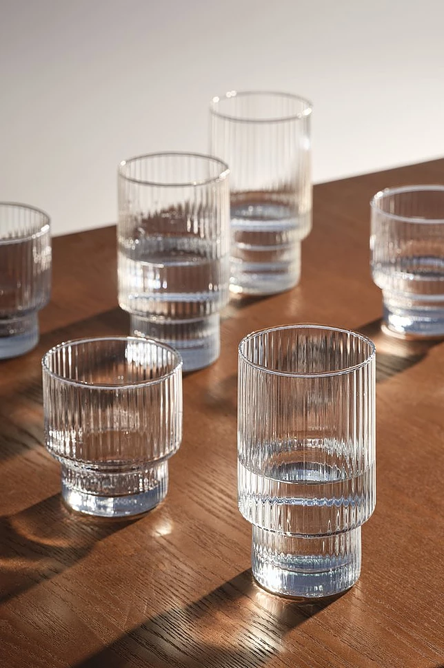 STRIPE glass 4-pakning