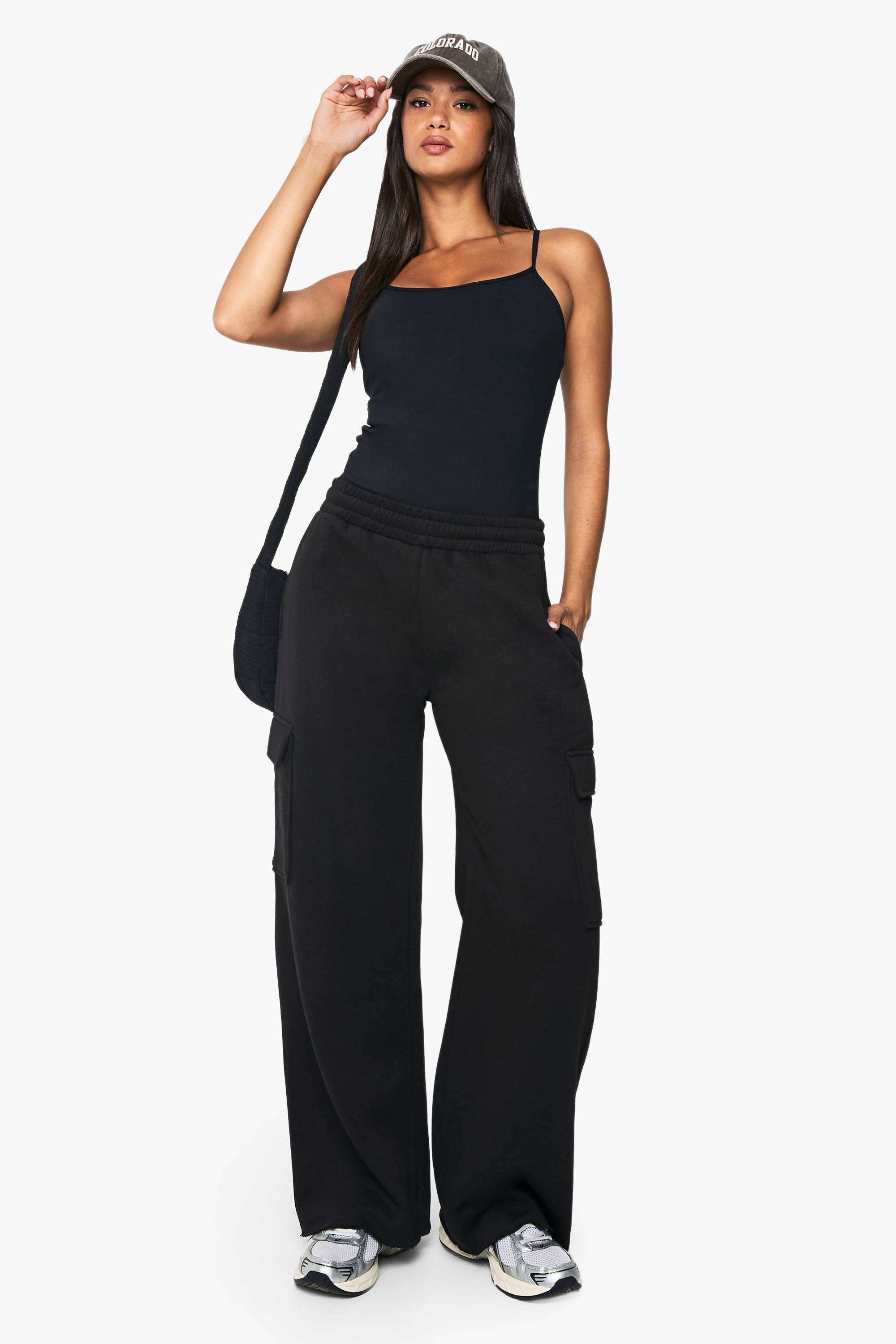 boohoo Jogger cargo à jambes larges