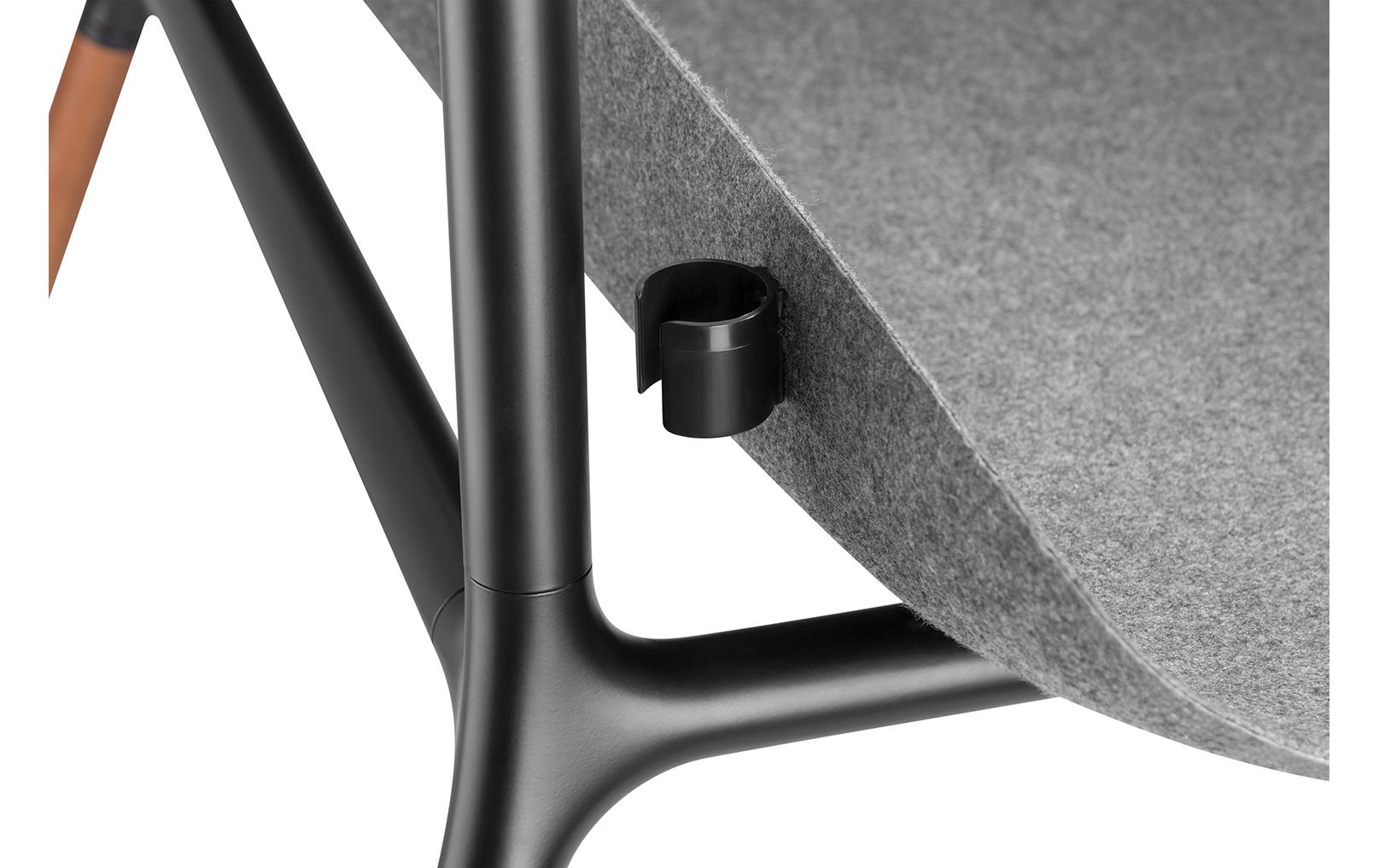 Staffelei My Wall HT25 Braun/Grau/Schwarz<br>Staffelei-Studio-TV Ständer mit Ablage, für 55“ - 70“ (140 - 178 cm), bis 40 kg
